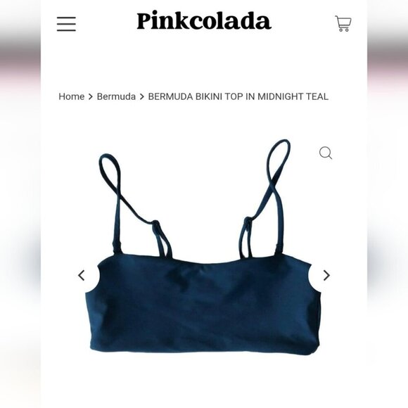 Blue Strapless Strapy Bikini Top - Size S - Picture 3 of 6